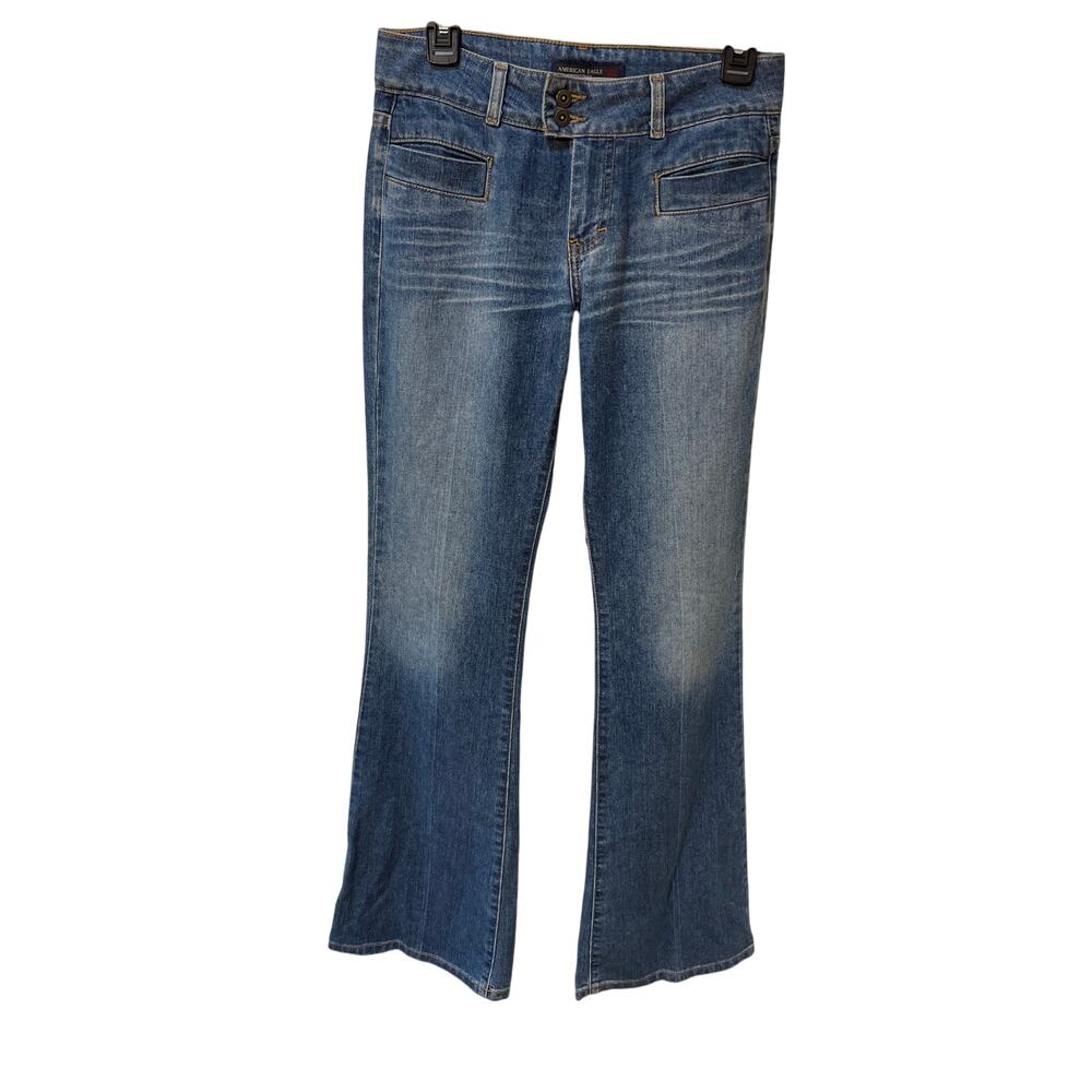 American Eagle Blue Jeans Women’s Size 2T Low Rise Straight Leg Denim Classic